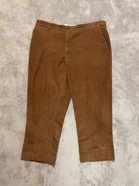 LL Bean Corduroy Pants Mens 42x28 Brown Stretch Casual Chino Preppy Outdoor